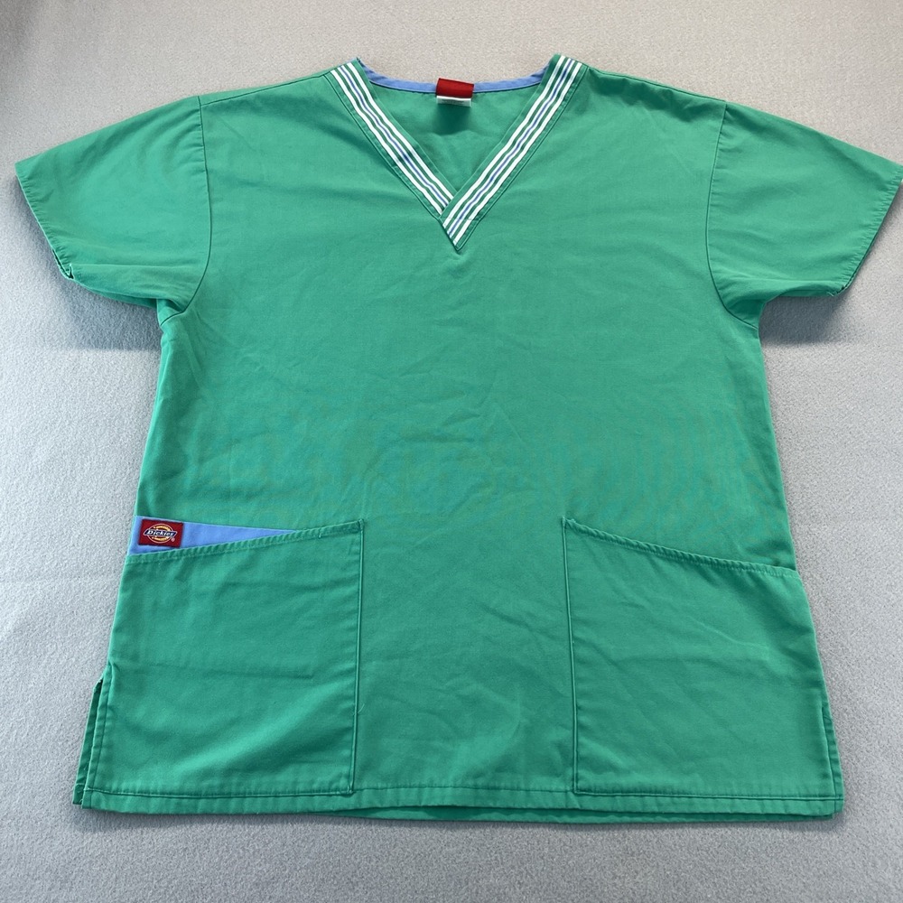 Dickies Women's Scrub Top Size Small Green